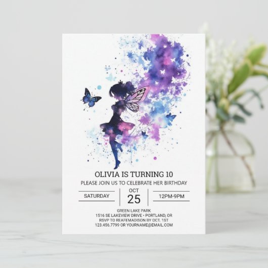 エーテル妖精の物語誕生日 招待状 (スタンド正面)