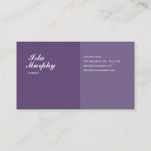 エーテル抽象芸術アメジスト結晶幾何学模様 名刺 (裏面)