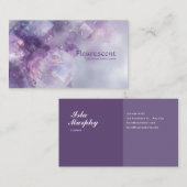 エーテル抽象芸術アメジスト結晶幾何学模様 名刺 (正面/裏面)