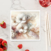 エーテル抽象芸術フローラコスモス スタンダードランチョンナプキン (インサイチュ)