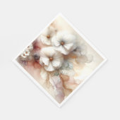 エーテル抽象芸術フローラコスモス スタンダードランチョンナプキン (角)