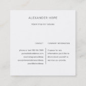 エーテル放射 |ピンクと金ゴールド スクエア名刺 (裏面)