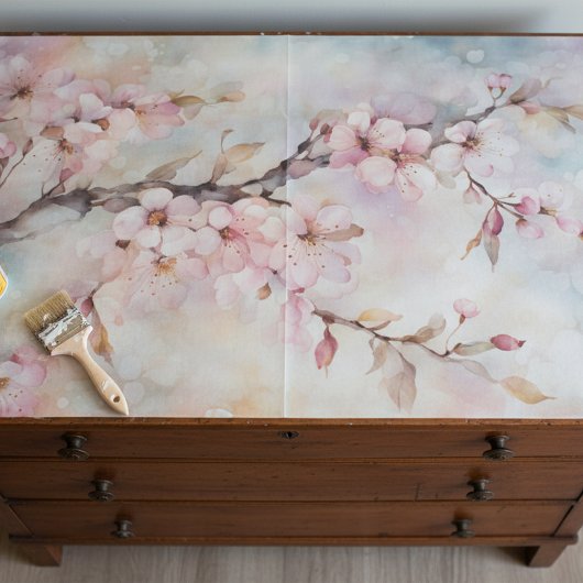 エーテル水カラーピンクさくらんぼブロッサムブランチ 薄葉紙