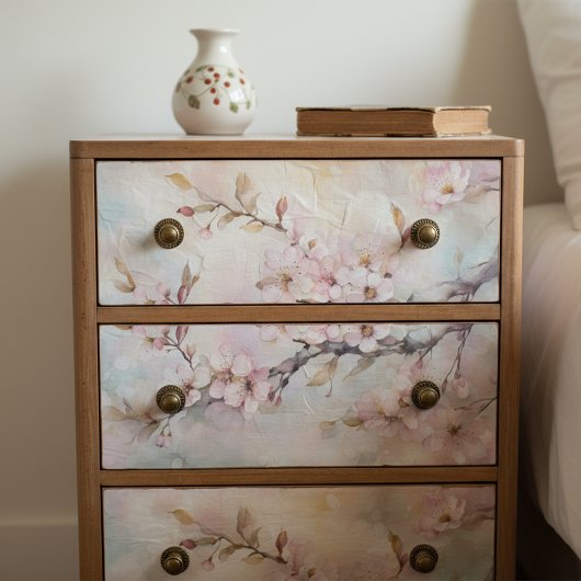 エーテル水カラーピンクさくらんぼブロッサムブランチ 薄葉紙