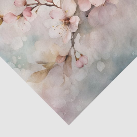 エーテル水カラーピンクさくらんぼブロッサムブランチ 薄葉紙 (詳細)