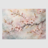エーテル水カラーピンクさくらんぼブロッサムブランチ 薄葉紙 (正面)
