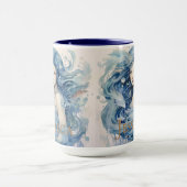 エーテル水カラーファンタジーブルーマーメイド マグカップ (中央)