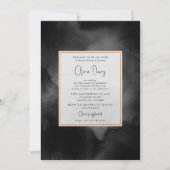 エーテル水カラーブラックムーディーズブライダルシャワー 招待状 (正面)