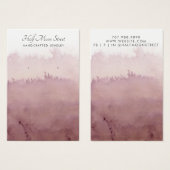 エーテル水彩耳飾りジュエリー表示カード (正面&裏面)