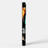 エーテル流動性 | ブラック、シアン、ホワイトの抽象的デザイン Case-Mate iPhoneケース (裏面 / 右)