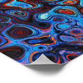 エーテル渦巻き抽象芸術モダンアート ポスター (角)