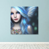 エーテル神秘的な妖精の女の子 キャンバスプリント (インサイチュ (ウッドフロア))