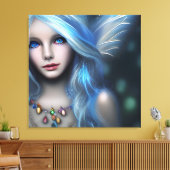 エーテル神秘的な妖精の女の子 キャンバスプリント (インサイチュ (リビング))
