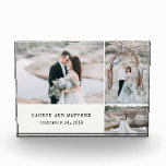 エーテル結婚の | 3枚の写真コラージュ フォトブロック<br><div class="desc">このシンプルと写真のブロックはスタイリッシュ、あなたの個人的な写真の3つのスペースを持ち、あなたの名前とヴィンテージルックタイプライターの文字の日付結婚。</div>