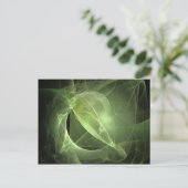 エーテル緑フラクタル ポストカード (スタンド正面)