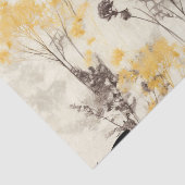 エーテル繊細な黒い黄色の花蝶 薄葉紙 (詳細)