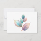 エーテル美しいソフトトーンお洒落パステル離れズ サンキューカード (裏面)