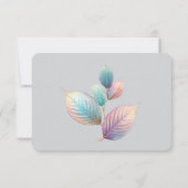 エーテル美しいソフトトーンお洒落パステル離れズ 出欠カード (裏面)