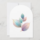 エーテル美しいソフトトーンお洒落パステル離れズ 招待状 (裏面)