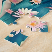 エーテル芸術 |青い髪の美しい妖精 ジグソーパズル (側面)