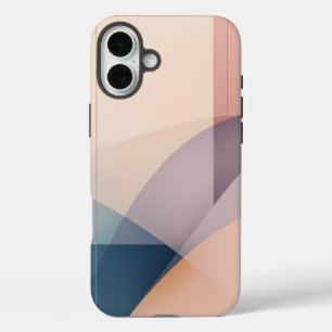 エーテル調和抽象芸術パステルアートカラーズデザイン iPhone 16 PLUSケース