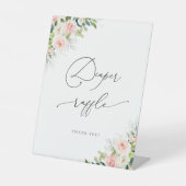 エーテル赤面ピンクローズオムツラッフルサイン 台座サイン (正面)