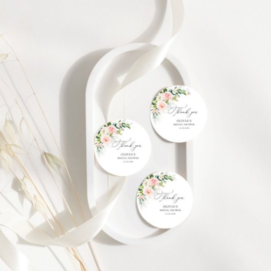 エーテル赤面ピンクローズブライダルシャワーギフトラベル フェイバータグ