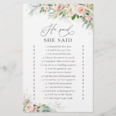 エーテル赤面ピンクローズブライダルシャワーゲーム (正面)