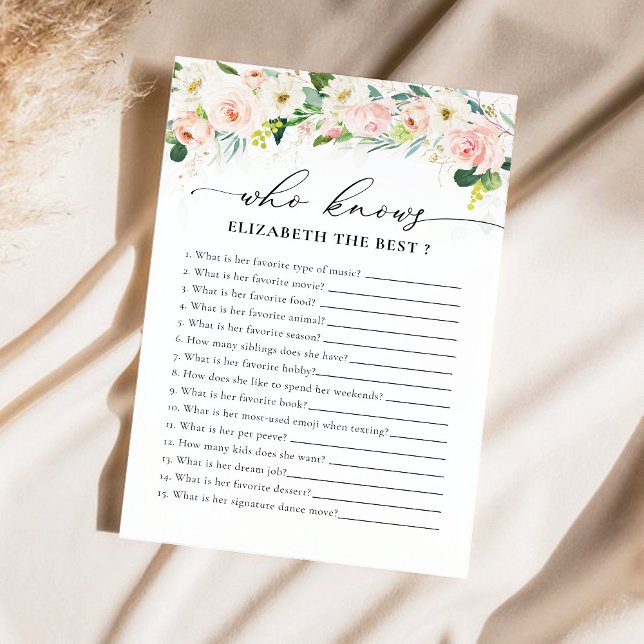 エーテル赤面ピンクローズブライダルシャワーゲーム (クリエイターアップロード済み)