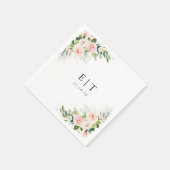 エーテル赤面ピンクローズ結婚ズペーパーナプキン スタンダードカクテルナプキン (角)