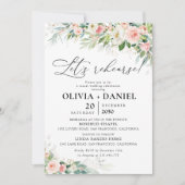 エーテル赤面ピンクローゼリハーサルディナー 招待状 (正面)