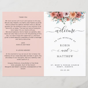 エーテル赤面ピーチフローラ結婚式 プログラム