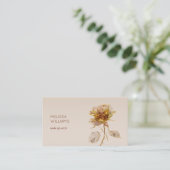 エーテル金ゴールドバラ花 名刺 (スタンド正面)