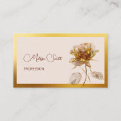 エーテル金ゴールドバラ花 名刺 (正面)