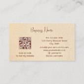 エーテル金ゴールドバラ花 名刺 (裏面)