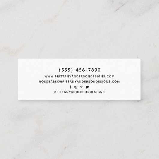 エーテル金ゴールドブラックティール(緑がかった色)カスタム抽象芸術 スキニー名刺 (裏面)