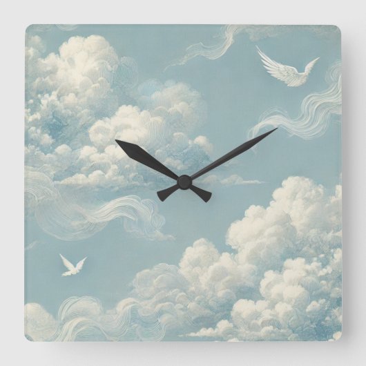 エーテル雲 スクエア壁時計 (正面)