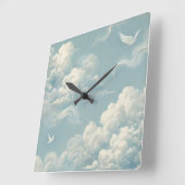 エーテル雲 スクエア壁時計 (傾斜)