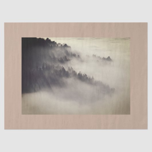 エーテル霧の森の山のティッシュペーパー 薄葉紙 (正面)