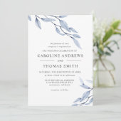 エーテル青 |ボエレガントタニ葉カル結婚 招待状 (スタンド正面)