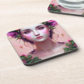 エーテル魅惑おとぎ話の美しい女性 コースター (左側)