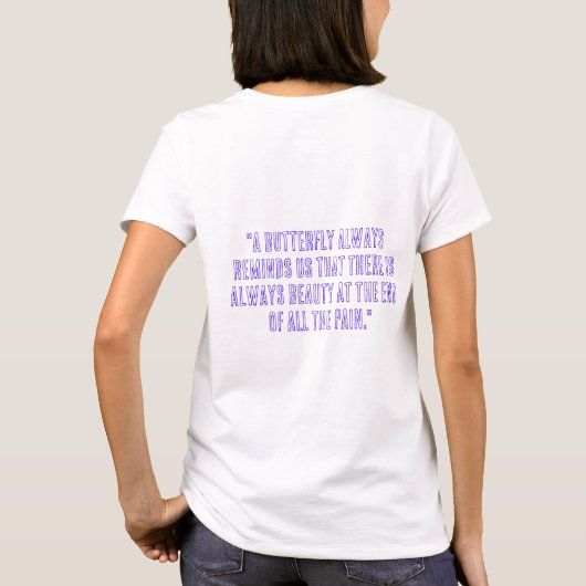 「エーテル・フラッタインスパイアー蝶Tシャツ Tシャツ (裏面)