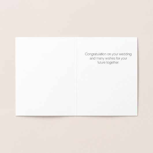 エーデルワイスとバードズ結婚のおめでとう  箔カード (内部)