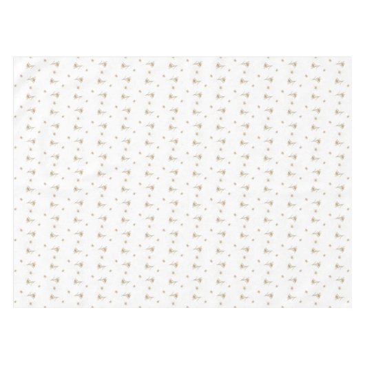 エーデルワイスアルパインフラワーウォーターカラーテーブルクロス テーブルクロス (正面(横))