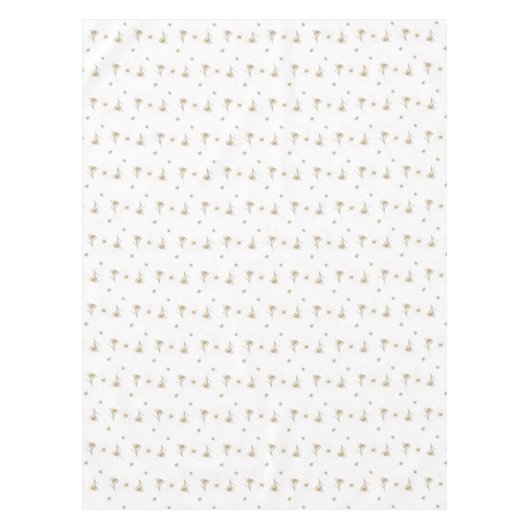 エーデルワイスアルパインフラワーウォーターカラーテーブルクロス テーブルクロス (正面)