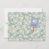 エーデルワイスアルパインワイルドフラワーキュートボホセージグリーン サンキューカード (正面)