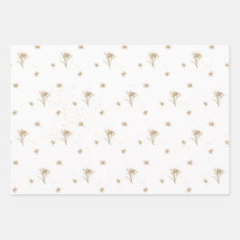 エーデルワイスアルパインワイルドフラワー名 ラッピングペーパーシート