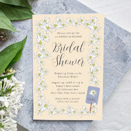 エーデルワイスアルプスワイルドフラワーシャンパンブライダルシャワー 招待状