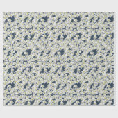 エーデルワイスアルプスワイルドフラワーハンドドロートコテージコア ラッピングペーパー (フラット)