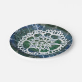 エーデルワイスカスタム紙プレートブルーマンダラ ペーパープレート (アングル)